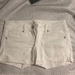 American Eagle White denim shorts